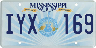 MS license plate IYX169