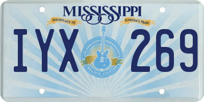 MS license plate IYX269