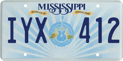 MS license plate IYX412