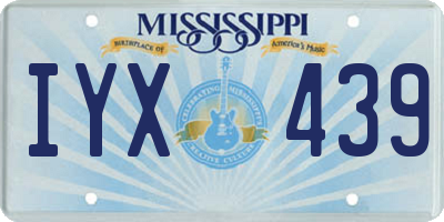 MS license plate IYX439