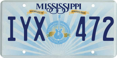 MS license plate IYX472