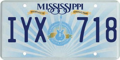 MS license plate IYX718