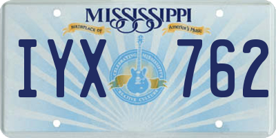 MS license plate IYX762