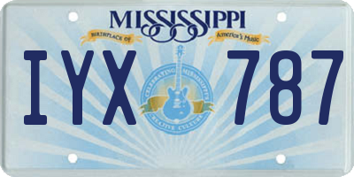 MS license plate IYX787