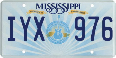 MS license plate IYX976