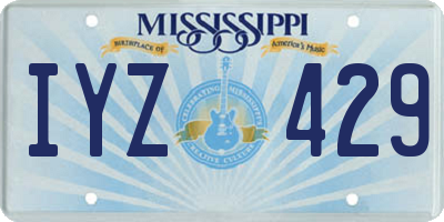 MS license plate IYZ429