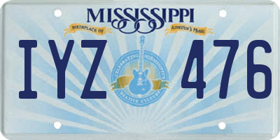 MS license plate IYZ476