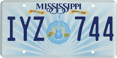MS license plate IYZ744