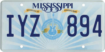 MS license plate IYZ894