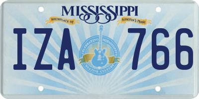 MS license plate IZA766