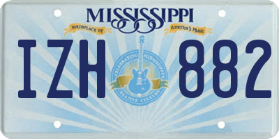 MS license plate IZH882