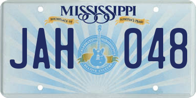 MS license plate JAH048