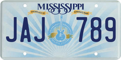 MS license plate JAJ789