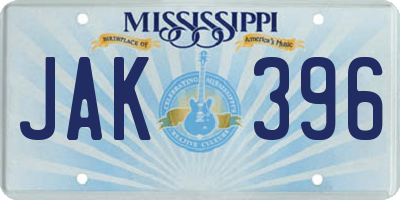 MS license plate JAK396