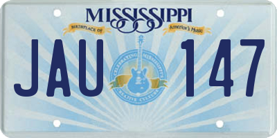 MS license plate JAU147