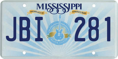 MS license plate JBI281