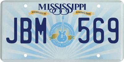 MS license plate JBM569