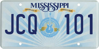 MS license plate JCQ101