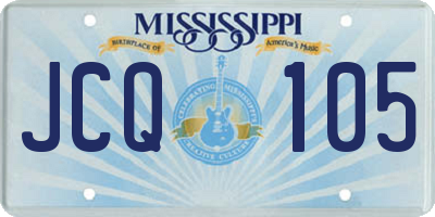 MS license plate JCQ105