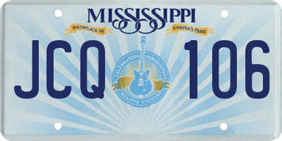 MS license plate JCQ106