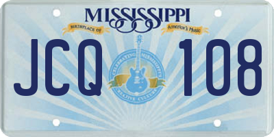 MS license plate JCQ108