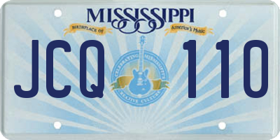 MS license plate JCQ110