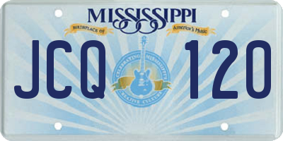 MS license plate JCQ120