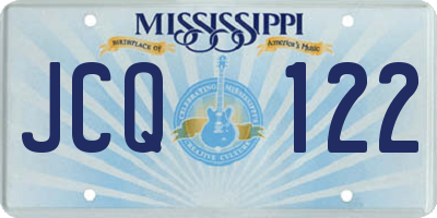 MS license plate JCQ122