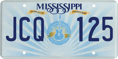 MS license plate JCQ125