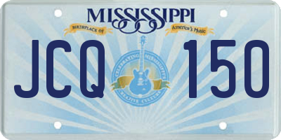 MS license plate JCQ150