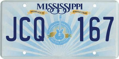 MS license plate JCQ167