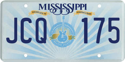 MS license plate JCQ175