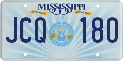 MS license plate JCQ180