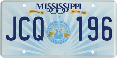 MS license plate JCQ196