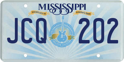 MS license plate JCQ202