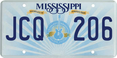 MS license plate JCQ206