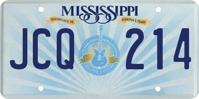 MS license plate JCQ214