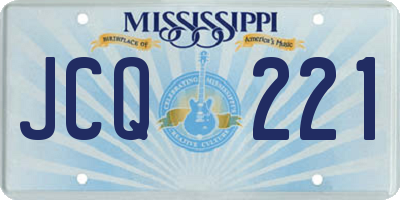 MS license plate JCQ221