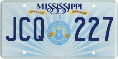 MS license plate JCQ227