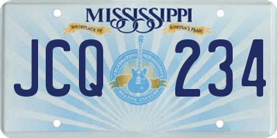 MS license plate JCQ234