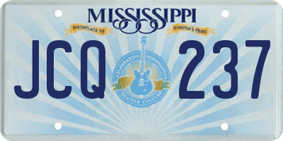 MS license plate JCQ237