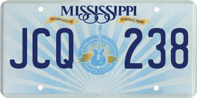 MS license plate JCQ238