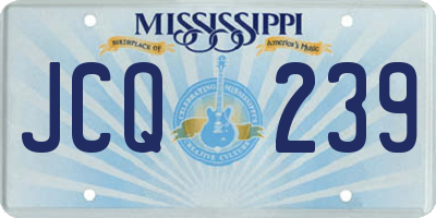 MS license plate JCQ239