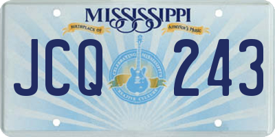MS license plate JCQ243