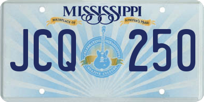 MS license plate JCQ250