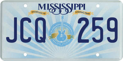 MS license plate JCQ259