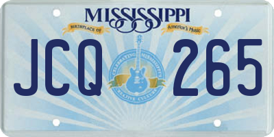 MS license plate JCQ265
