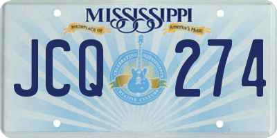 MS license plate JCQ274
