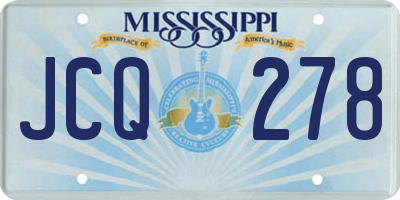 MS license plate JCQ278