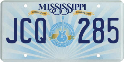 MS license plate JCQ285